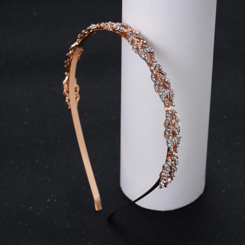 Hair Bands Zinc Alloy fashion jewelry & for woman & with rhinestone Circumference 36 cm Height 1.2 cm Sold By PC