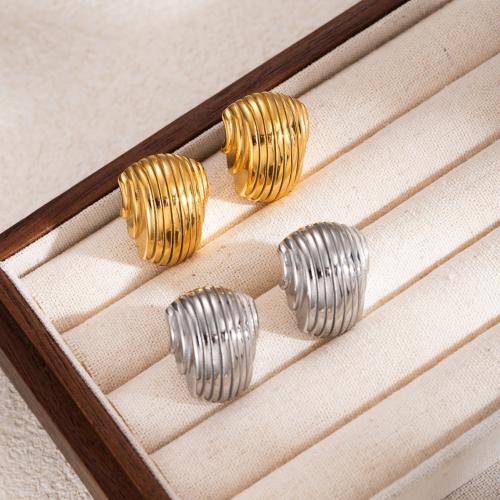 Stainless Steel Stud Earrings 304 Stainless Steel fashion jewelry & for woman Sold By Pair