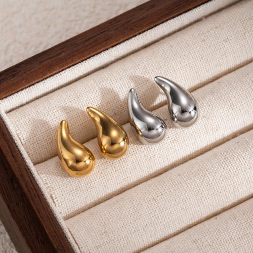 Stainless Steel Stud Earrings 304 Stainless Steel Teardrop fashion jewelry & for woman Sold By Pair