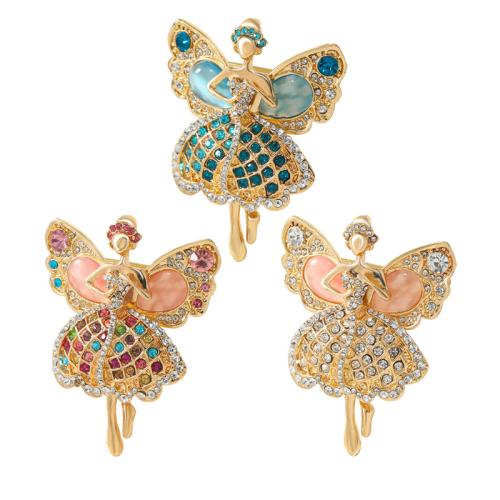 Zinc Alloy Brooches fashion jewelry & for woman & with rhinestone Sold By PC