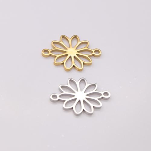 Stainless Steel Connector 304 Stainless Steel Flower DIY & hollow Sold By PC