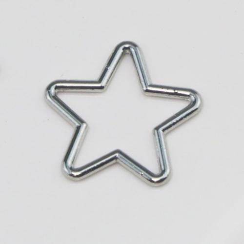 Cink Alloy Star Privjesak, Zvijezda, starinski srebrne boje pozlaćen, možete DIY & šupalj, nikal, olovo i kadmij besplatno, 26x26x2mm, Prodano By PC