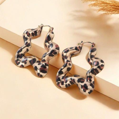 Iron Earring Star gold color plated for woman & enamel nickel lead & cadmium free Sold By Pair