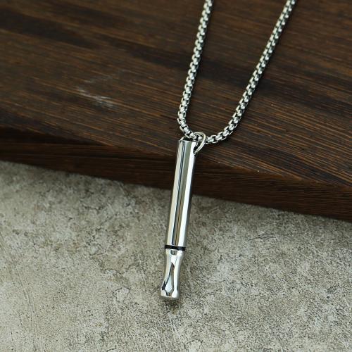 Titanium Steel Necklace silver color plated fashion jewelry silver color Sold By PC