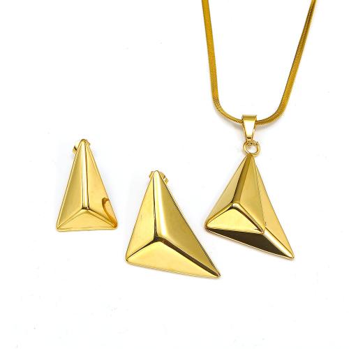 Jewelry Sets Titanium Steel gold color plated fashion jewelry golden Sold By PC