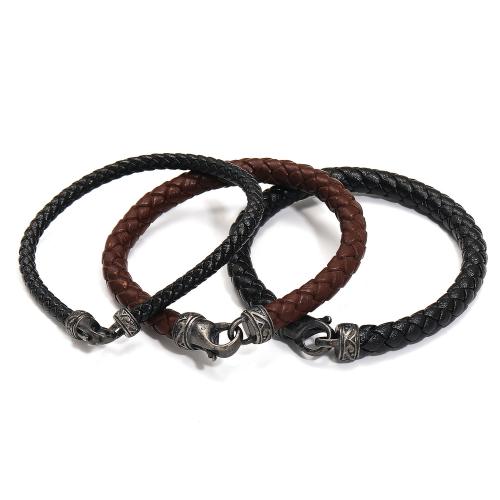 PU Leather Cord Bracelets with 304 Stainless Steel fashion jewelry & for man Sold By PC