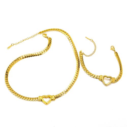 Jewelry Sets Titanium Steel gold color plated fashion jewelry golden Sold By PC