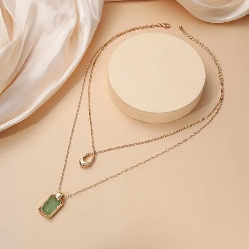 Zinc Alloy Jewelry Necklace with Resin plated for woman Sold By PC