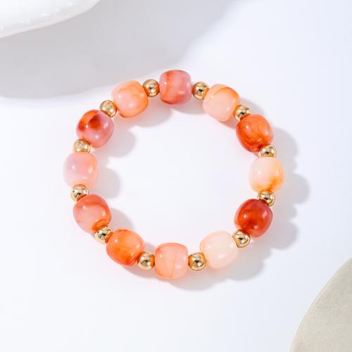 Zinc Alloy Bracelet with Acrylic plated for woman multi-colored Sold By PC