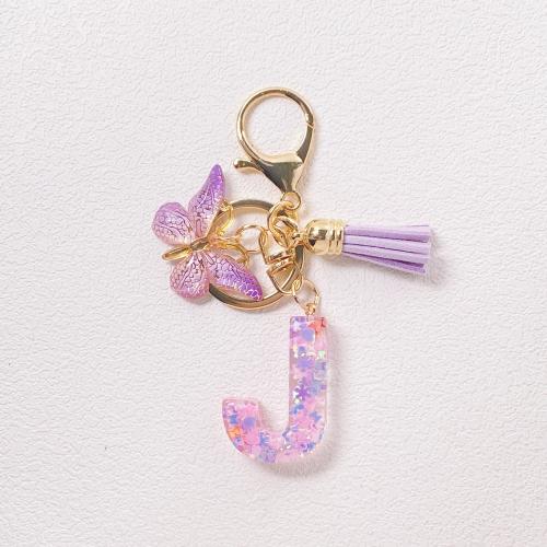 Bag Purse Charms Keyrings Keychains Resin portable & multifunctional purple Sold By PC