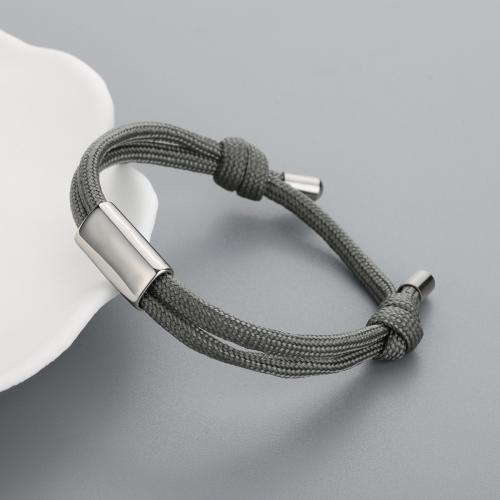 Bracciale gioielli in acciaio inossidabile, 304 acciaio inox, with Cavo per paracadute, Regolabile & per l'uomo, nessuno, Venduto da PC