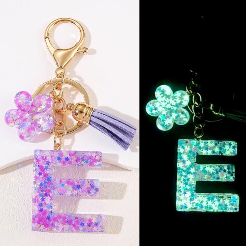 Hars Key Sluiting, met Zinc Alloy, epoxy sticker, Draagbare & multifunctioneel & verschillende stijlen voor de keuze & luminated, purper, Product package size 6X6X1.1CM, Verkocht door PC