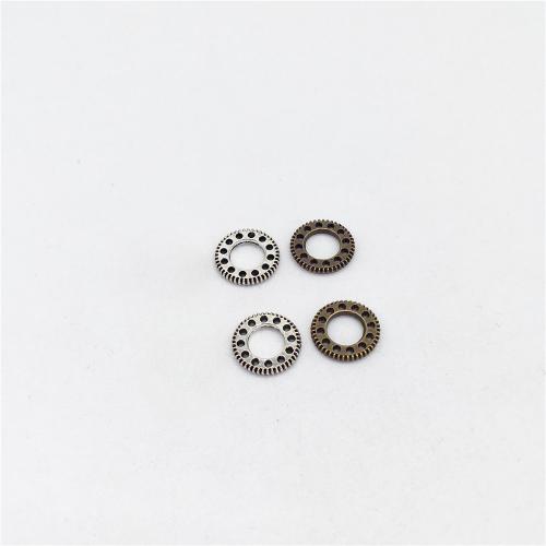 Sinc Alloy Pendants, Gear Roth, plátáilte, DIY, dathanna níos mó le haghaidh rogha, 10x10mm, 100ríomhairí pearsanta/Mála, Díolta De réir Mála