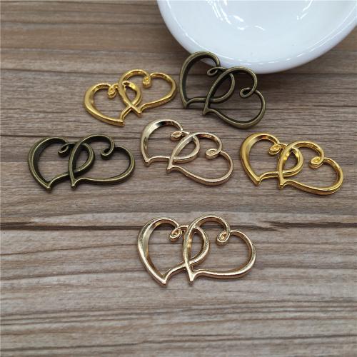 Zinc Alloy Heart Pendants plated DIY Sold By Bag