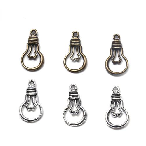 Zinklegering Hangers, Zinc Alloy, Light Bulb, plated, DIY, meer kleuren voor de keuze, 11x21mm, 100pC's/Bag, Verkocht door Bag