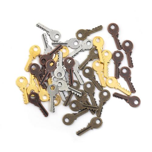 Zinklegering Key Hangers, Zinc Alloy, Sleutel, plated, DIY, meer kleuren voor de keuze, 7x19mm, 100pC's/Bag, Verkocht door Bag