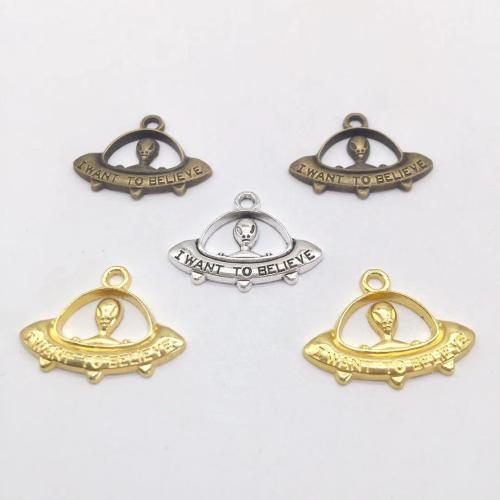 Sinc Alloy Pendants, Saucer, plátáilte, DIY, dathanna níos mó le haghaidh rogha, 23x31x2mm, 100ríomhairí pearsanta/Mála, Díolta De réir Mála