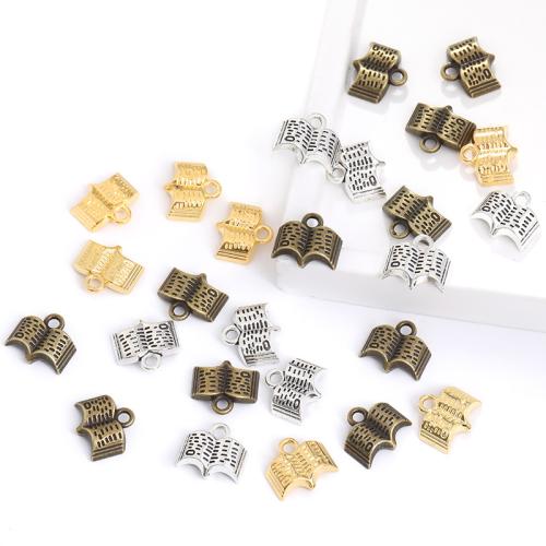 亜鉛合金ペンダント, 亜鉛合金, 本, メッキ, DIY, 無色, 12x11mm, 100パソコン/バッグ, 売り手 バッグ