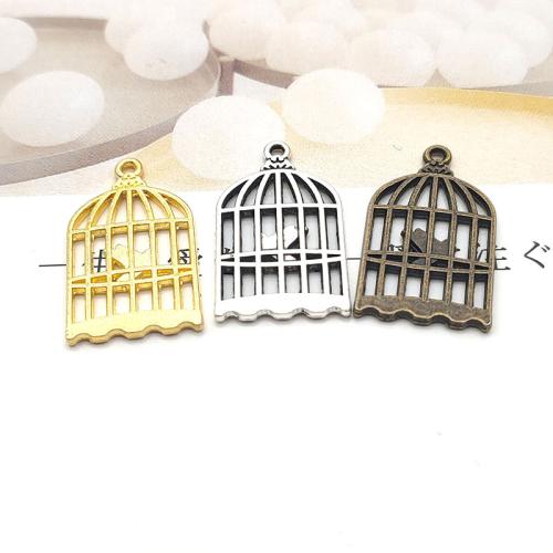 Zinc Alloy Pendler, Cage, forgyldt, du kan DIY, flere farver til valg, 26x16mm, 100pc'er/Bag, Solgt af Bag