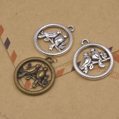 Zinc Alloy Animal Pendants Bird plated DIY Sold By Bag