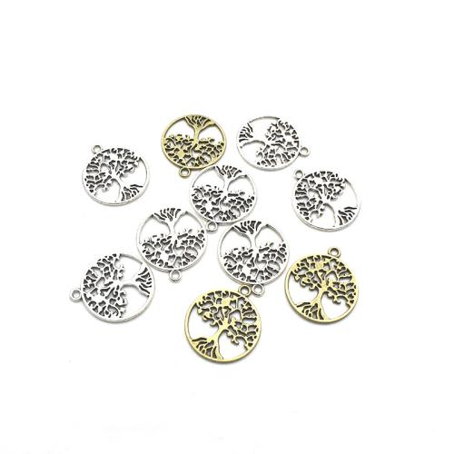 Zinc Alloy Pendler, Tree, forgyldt, du kan DIY, flere farver til valg, 25x29x1.40mm, 100pc'er/Bag, Solgt af Bag