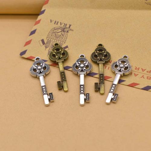 Zinc Alloy Key Pendants plated DIY Sold By Bag