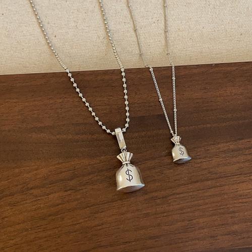 Zinc Alloy Jewelry Necklace with 5cm extender chain fashion jewelry & for woman silver color Length Approx 40 cm Sold By PC