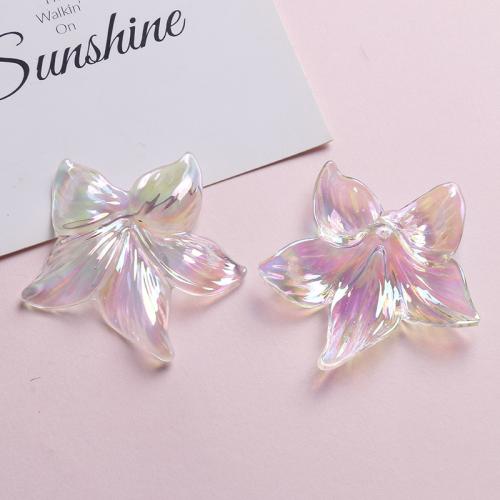 Hair Accessories DIY Findings Acrylic Flower colorful plated Sold By PC