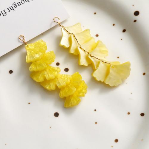 Acrylic Pendants Ginkgo Leaf DIY 52mm Sold By PC