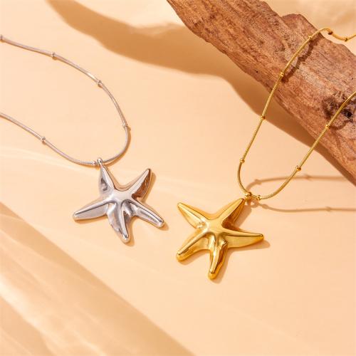 Stainless Steel Jewelry Necklace 304 Stainless Steel with 6cm extender chain Starfish fashion jewelry & for woman Sold Per Approx 41.5 cm Strand