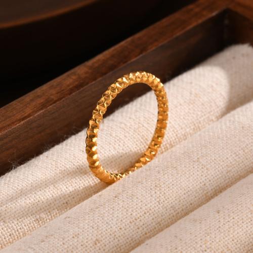 Stainless Steel Finger Ring 304 Stainless Steel 18K gold plated fashion jewelry & for woman golden Sold By PC