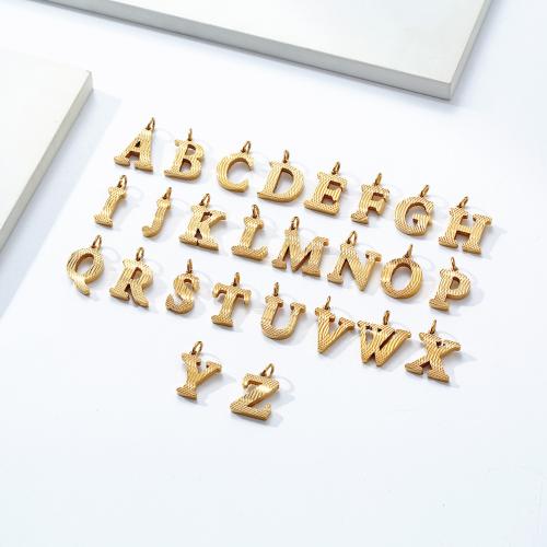 Stainless Steel Letter Pendants 304 Stainless Steel Alphabet Letter polished DIY Sold By PC