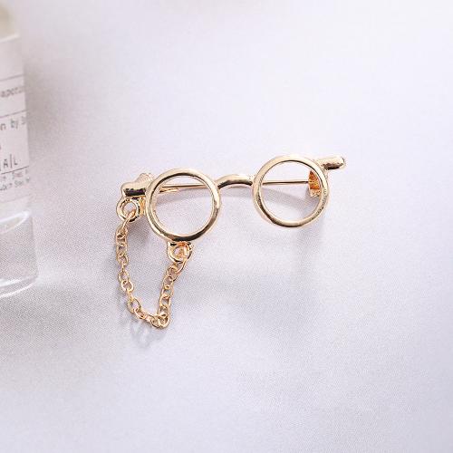 Zinc Alloy Brooches Glasses plated for woman gold Sold By PC