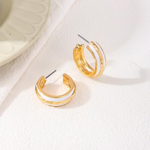 Zinc Alloy Stud Earring plated for woman & enamel Sold By Pair