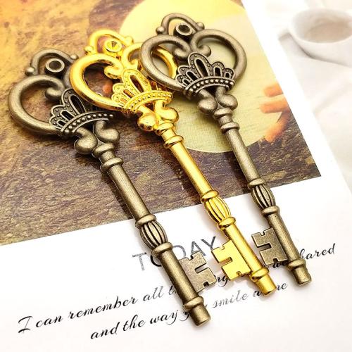 Zinc Alloy Key Pendants plated DIY Sold By Bag