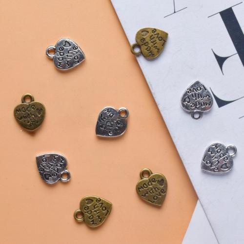 Zinc Alloy Heart Pendants plated DIY Sold By Bag