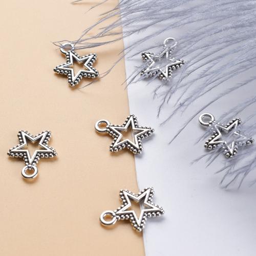 Cink Alloy Star Privjesak, Zvijezda, pozlaćen, možete DIY, više boja za izbor, 18x15mm, 100računala/Torba, Prodano By Torba