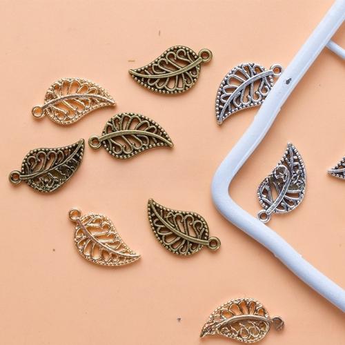 Zinek Leaf Přívěsky, List, á, DIY, více barev na výběr, 10x18mm, 100PC/Bag, Prodáno By Bag