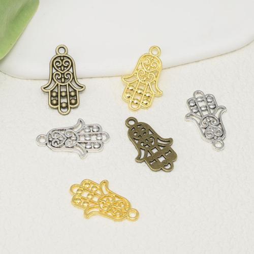 Zinklegering hand hangers, Zinc Alloy, Hamsa, plated, DIY, meer kleuren voor de keuze, 23x14mm, 100pC's/Bag, Verkocht door Bag