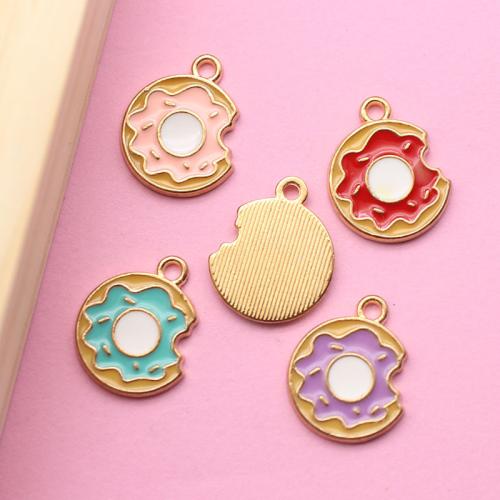 Zinc Alloy émail Pendants, alliage de zinc, plaqué de couleur d'or KC, DIY, plus de couleurs à choisir, 18.90x15x1.80mm, 100PC/sac, Vendu par sac