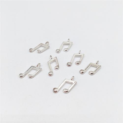 Zinc Alloy Pendants Music Note antique silver color plated DIY Sold By Bag