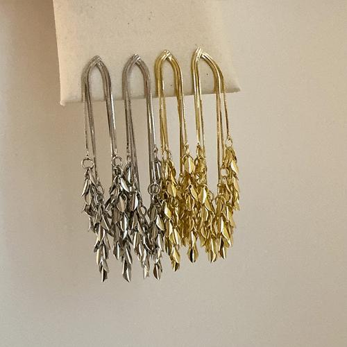 Fashion Fringe Earrings Brass fashion jewelry & for woman Sold By Pair