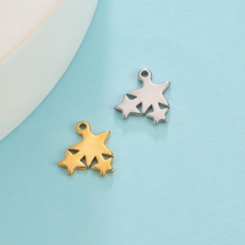 Stainless Steel Pendants 304 Stainless Steel Star DIY Sold By PC