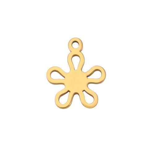 Stainless Steel Flower Pendant 304 Stainless Steel DIY & hollow Sold By PC