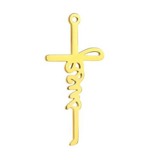 Nerezová ocel Cross Přívěsky, 304 Stainless Steel, Kříž, DIY, více barev na výběr, 15.30x34mm, Prodáno By PC