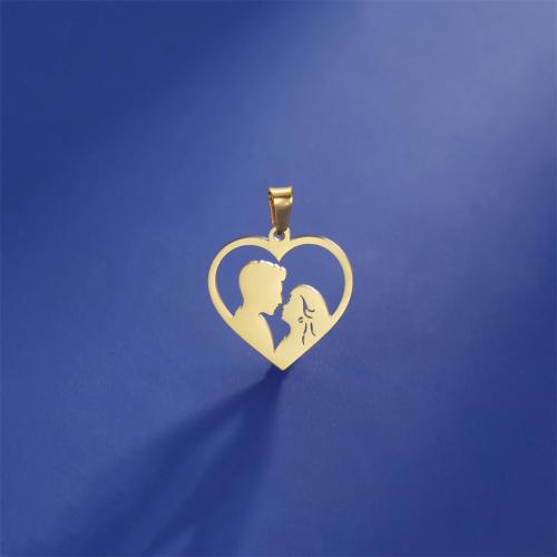 Stainless Steel Heart Pendants 304 Stainless Steel DIY & hollow Sold By PC