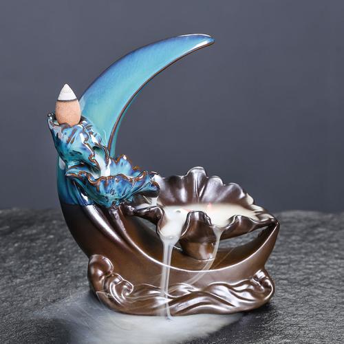 Backflow Incense Burner Porcelain half handmade for home and office & durable Sold By PC