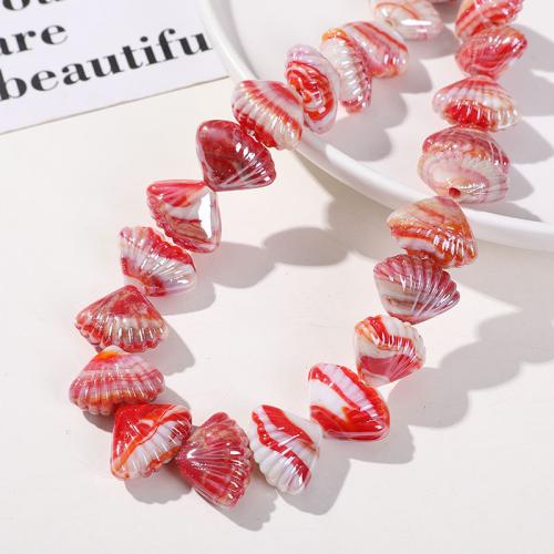 Fashion Glass Beads Shell DIY Sold By PC