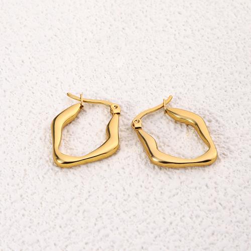 Cruach dhosmálta Lever Back Earring, 304 Cruach dhosmálta, 18K ór plátáilte, jewelry faisin & do bhean, órga, 26x20mm, Díolta De réir Péire