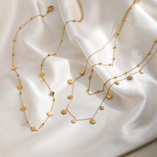 Stainless Steel Jewelry Necklace 304 Stainless Steel gold color plated & for woman Sold By PC